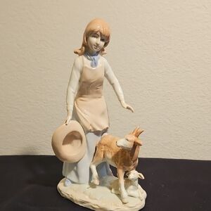Arnalt Lenwile Figurine of Girl with Goats